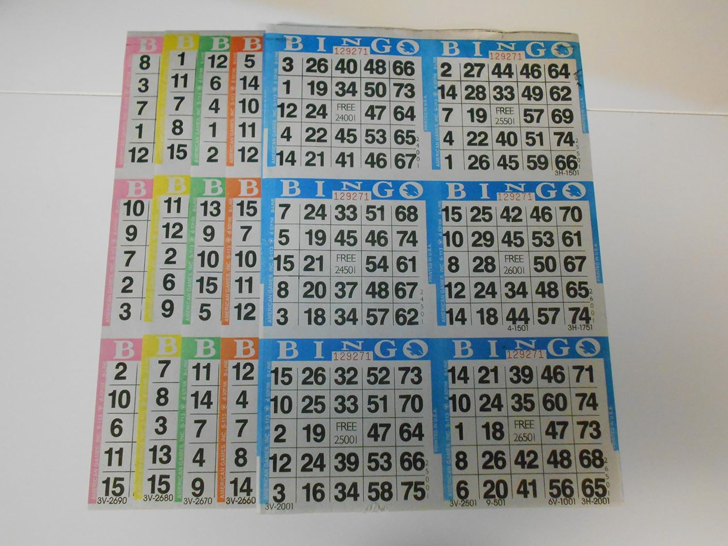 SmallToys Bingo Paper Game Cards 6 Cards 5 Sheets