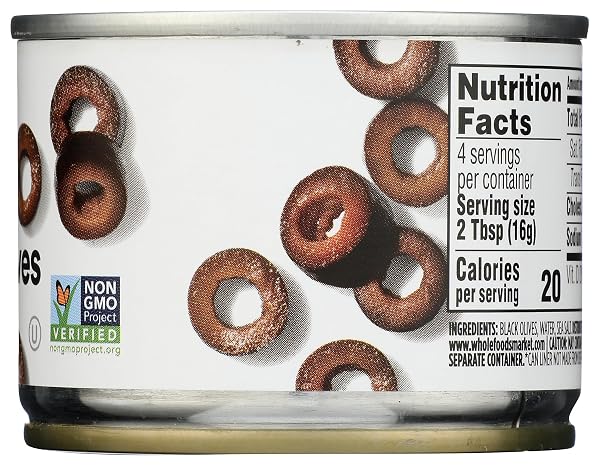 365 BY WHOLE FOODS MARKET, RIPE SLICED OLIVES, 2.25 OUNCE