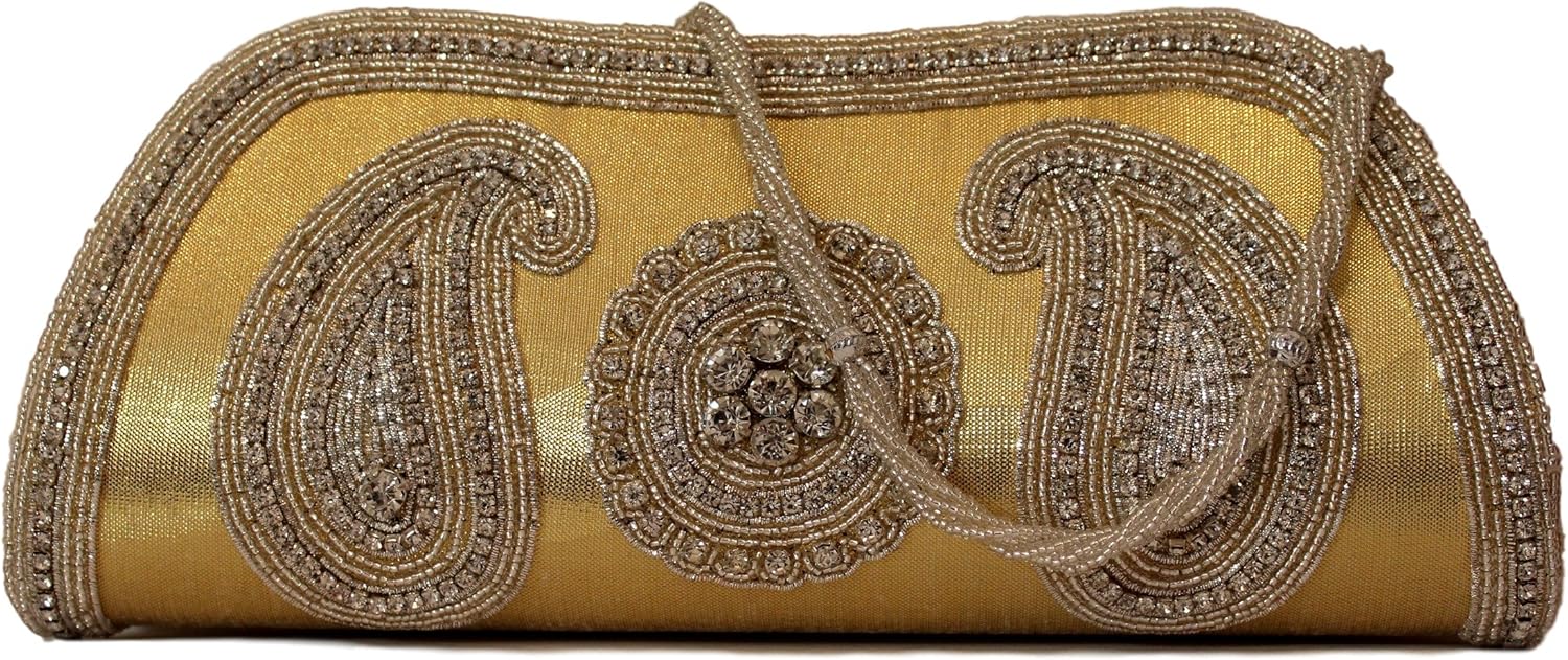 CB 27G Indian Gold Clutch Bag ideal for weddings parties bollywood
