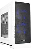 VIVO Micro-ATX "SMART" Mid Tower Computer Gaming PC Case White / 5 Fan Mounts, USB 3.0 Port (CASE-V06W)