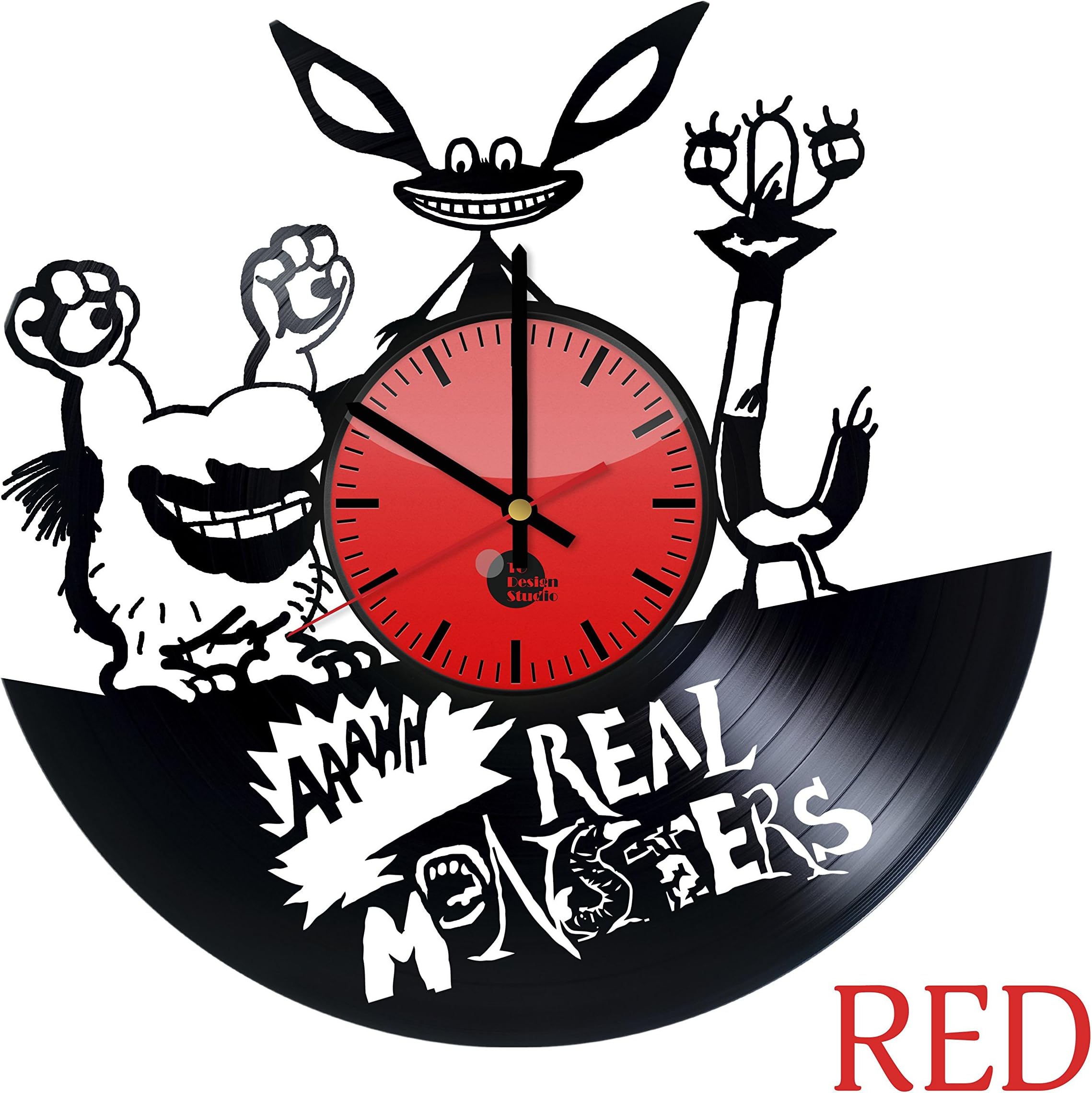 Ahh Real Monsters Vinyl Record Wall Clock - Get unique living room wall decor - Gift ideas for children, kids - Nickelodeon Unique Art Design -Leave us a feedback and win your custom clock