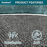 Granbest 3 Seater Non-Slip Sofa Cover Grey Thick Pet Protector All Seasons view 4