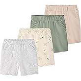 Garanimals Baby & Toddler Boy French Terry Shorts - Machine-Washable Kid's Clothes - Size 0-6T - 4 Pack
