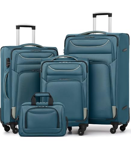 Amazon.com | SHOWKOO Luggage Sets 3 Piece Softside Expandable