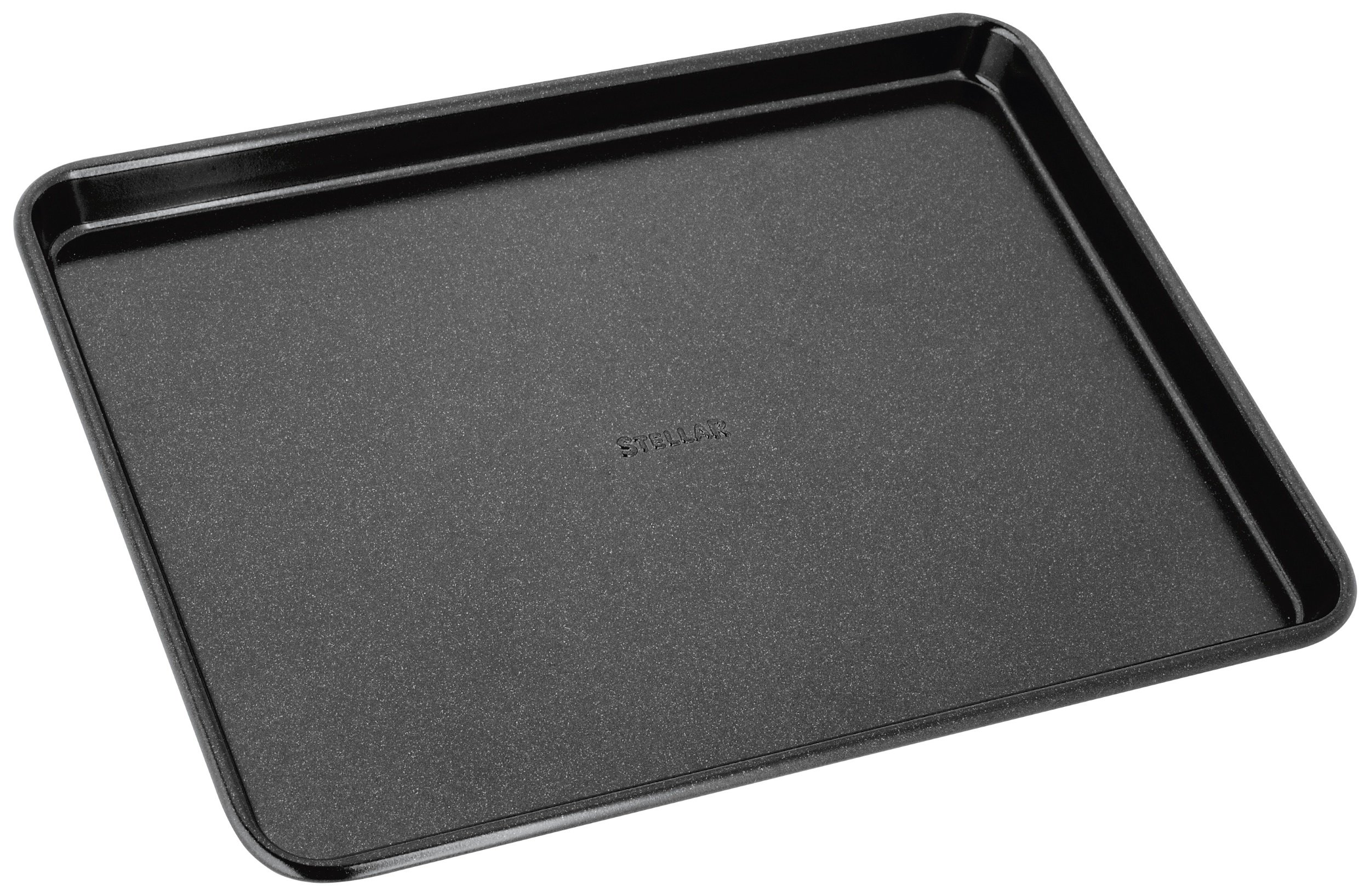 Stellar Small Non-Stick Baking Tray with Lip 24cm x 18cm x 1.5cm, Heavy Duty, Dishwasher Safe