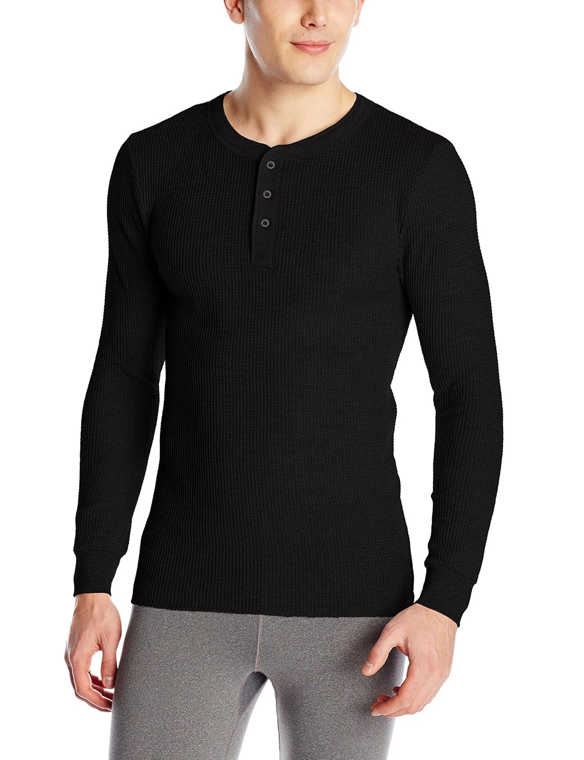 fruit of the loom men's thermal henley