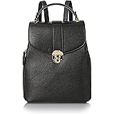 rofozzi Structured Vegan Leather Backpack Purse for Women - Back Pack Purses Women – PU Faux Leather Backpack Handbags (Black)