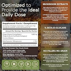 Longevity Botanicals Organic Chaga Mushroom Extract