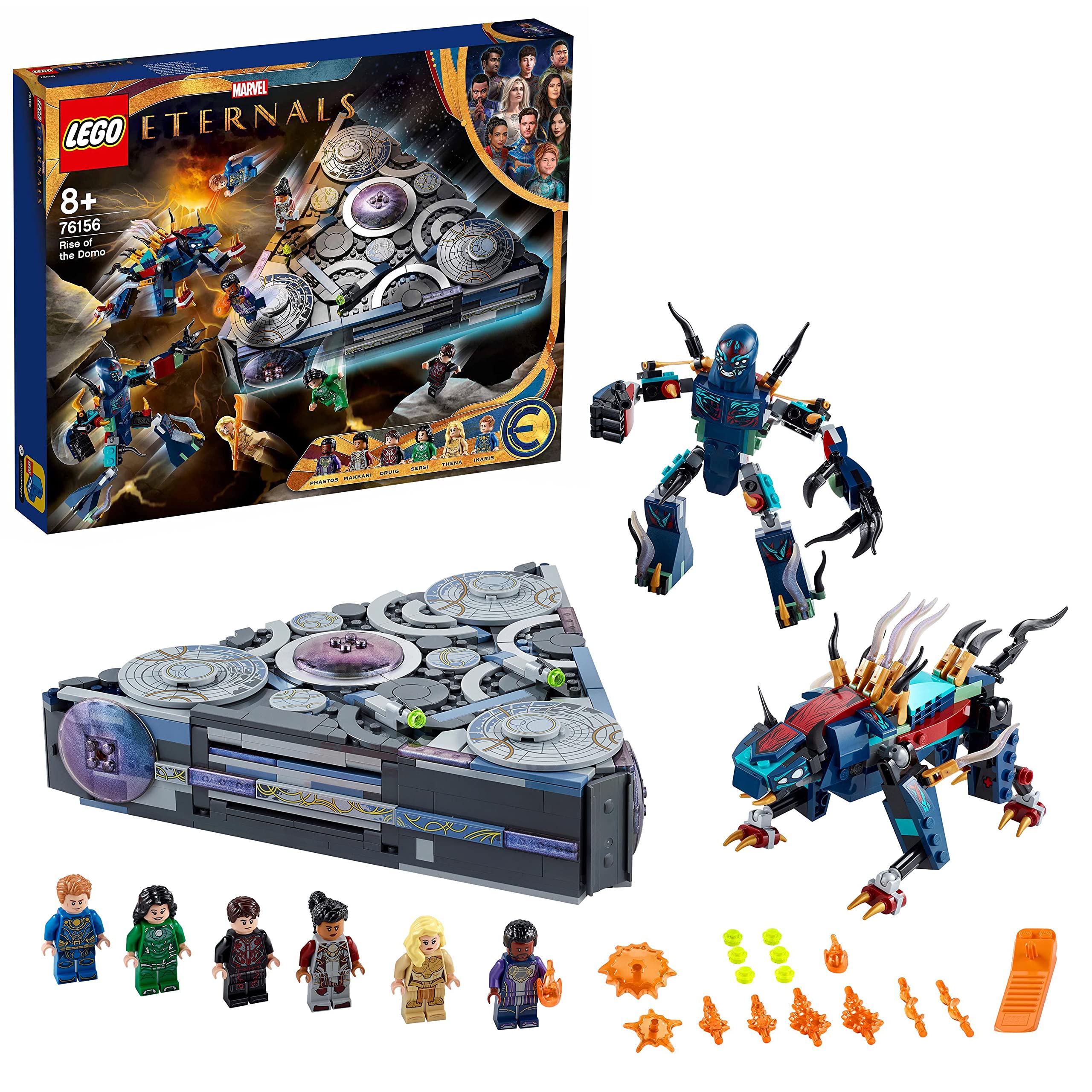 LEGO 76156 Marvel Rise of the Domo Space Building Set, Superhero Spaceship Toy from The Eternals Movie with 2 Deviant Action Figures, Gifts for Kids, Boys & Girls — image 1