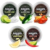 Margarita &amp; Cocktail Flavored Salt Rimmer, 5-Pack Gourmet Cocktail Blends | Premium Cocktail Flavor Variety, Includes Chili Lime, Lemon Drop, Habanero Honey, No Silicon Dioxide, Easy Screw-On Lid