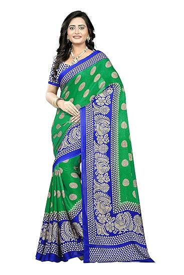 Crepe with Blouse Piece Saree