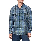 Lucky Brand Men's Indigo Twill Long Sleeve Masa Western Shirt