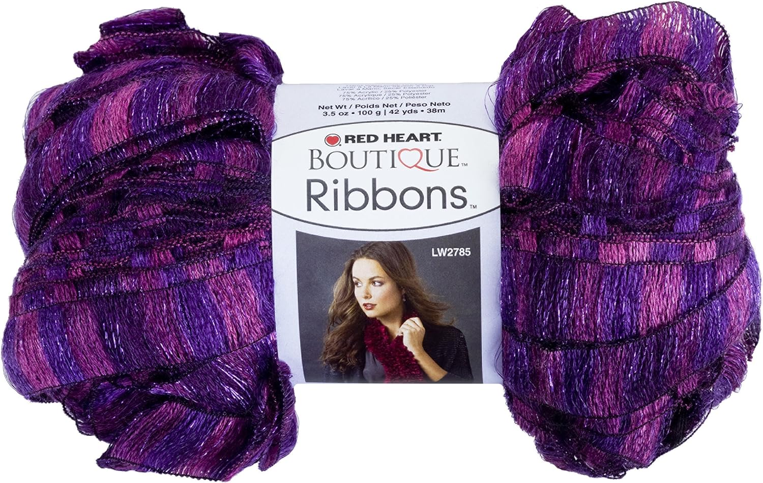 Red Heart Boutique Ribbons Yarn, Aurora