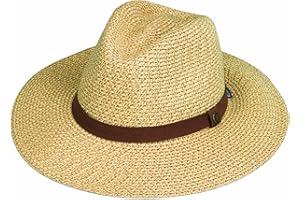 Wallaroo Hat Company Men’s Outback Fedora – Lightweight Wide Brim Natural Fiber Hat, UPF 50+ UV Protection, Travel Sun Hat