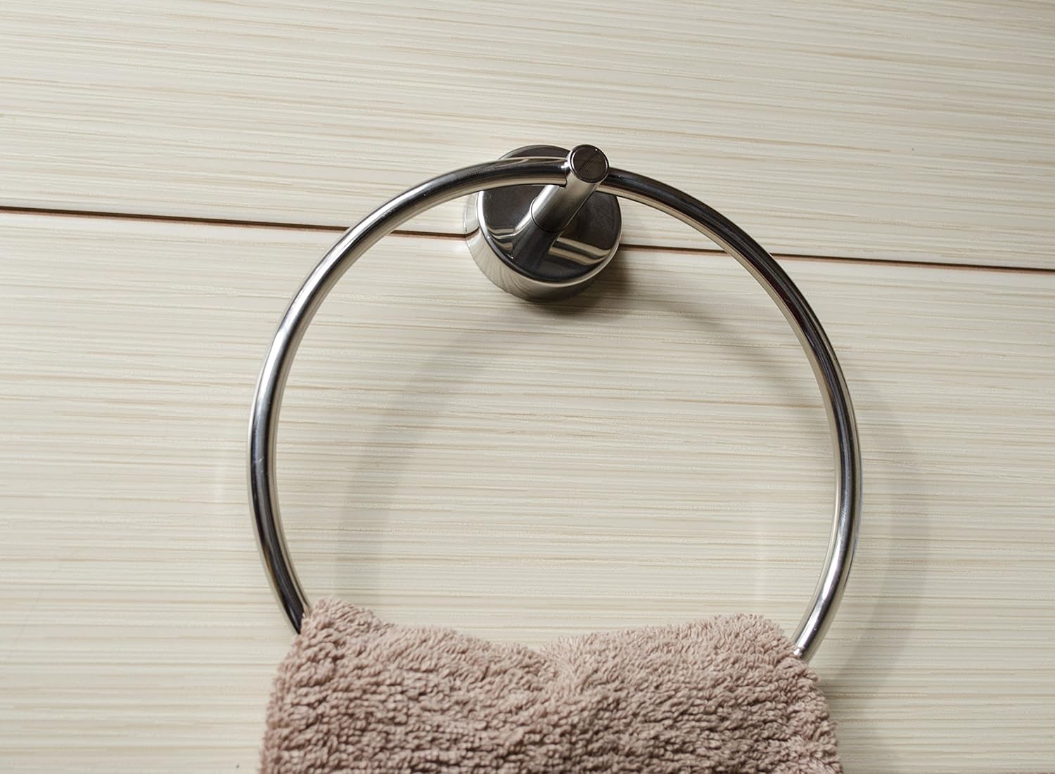 Kapitan Stainless Steel Towel Ring 6.70 inches/ 17 cm, Self Adhesive or Screws Mounting, Polished Finish,Made in EU, 20 Years Warranty - Image 3