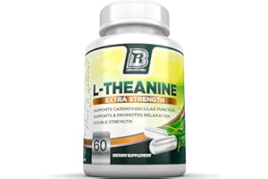 BRI NUTRITION BRI L-Theanine 200mg Supplement Enhanced with 100mg Inositol for Relaxation, Stress Relief and Mood Boost (60 Count)