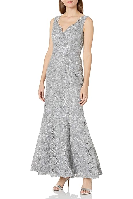 js collections scalloped lace mermaid gown