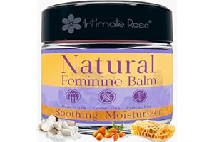 INTIMATE ROSE Vulva Balm & Organic Vaginal Moisturizer for Women: Natural Vulva Moisturizer & Vulva Cream for Dryness on Intimate Skin - NON Estrogen Cream - Perfect for Menopause & Shaving Rash Relief
