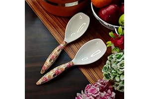 Vemlons Long Handle Melamine Serving Spoon Set of 2/Serving Spoon, Melamine Tableware, Set of 2 Piece Rice Serving Spoons