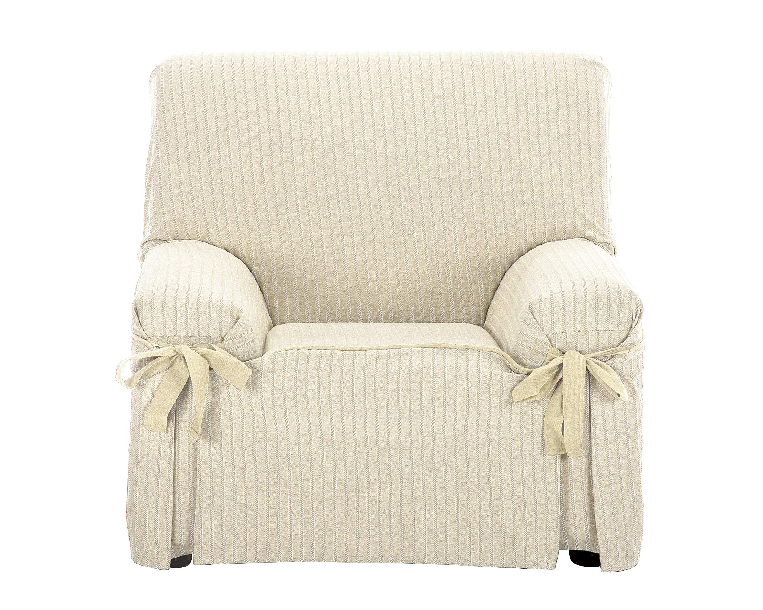 Martina Home Milan Sofa Cover with Bows 1 places 1 Space ecru