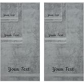 Personalized Towels, Hotel & Spa Quality, Super Soft, Highly Absorbent, Bathroom Sets, 100% Cotton Monogrammed towels 6 Piece Towel Set, Includes 2 Bath Towels, 2 Hand Towels, 2 Washcloths, Grey