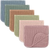 Comfy Cubs Muslin Burp Cloths 50x25 cm Pack of 6 6-Layer Cotton Baby