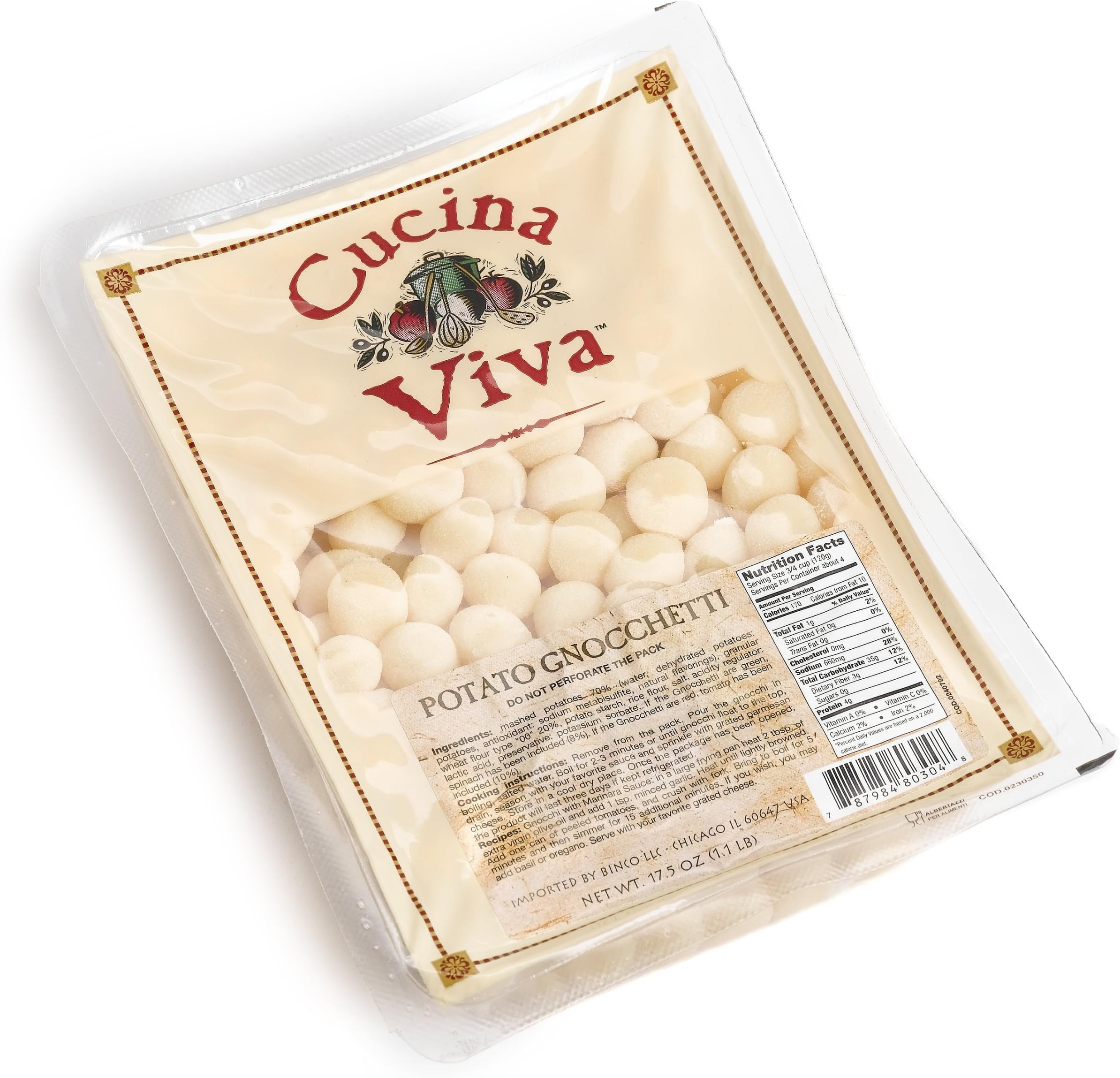 Cucina Viva Gnocchetti, 17.5-Ounce Units (Pack of 6)