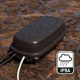 D-Line Weatherproof Outdoor Electrical Box IP54 Extension Socket Black view 5