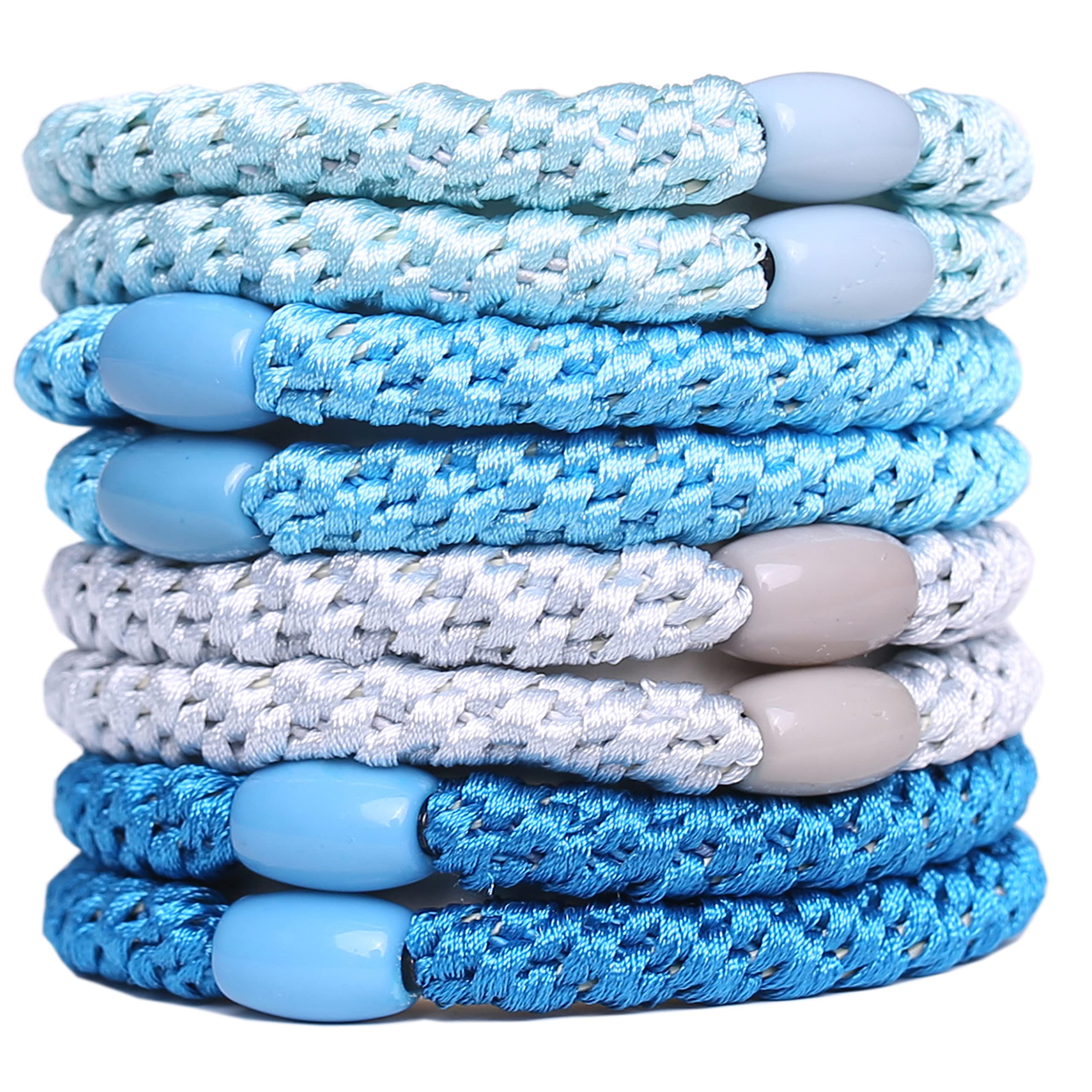 8 Pieces Girls Hair Bobbles Pack of 8 Multicoloured Elastic Bands Hair Bands Elastic Hair Bands Style 10 — image 1