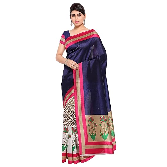 Oomph! art silk with blouse piece Saree