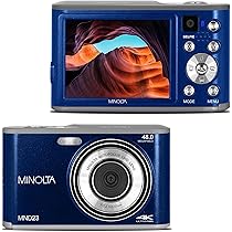 Amazon Canada: Minolta 48MP Digital Camera with Rear Selfie Lens