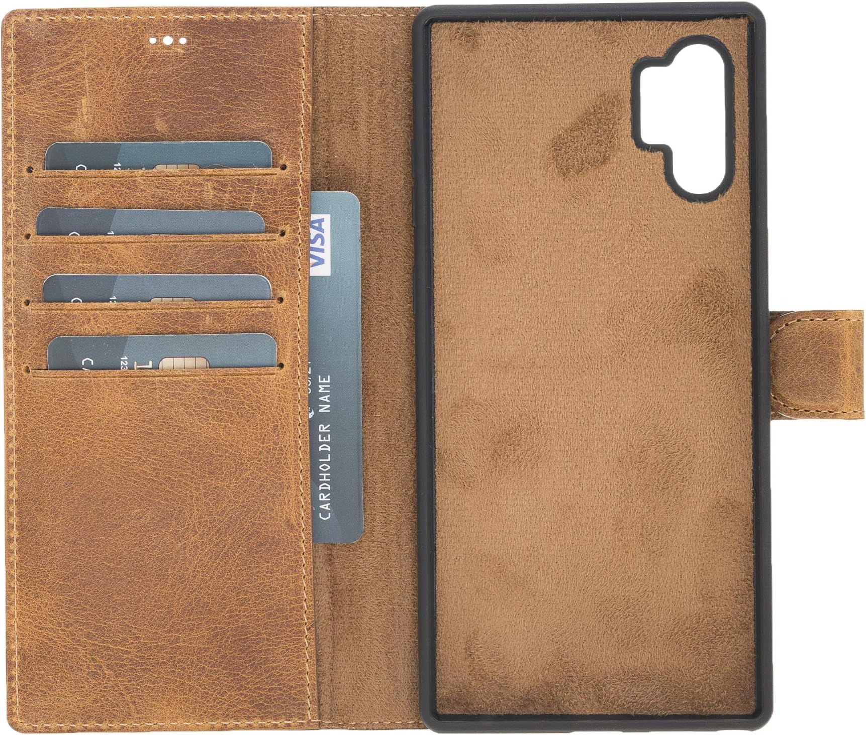 Poppy Gallery Detachable Leather Wallet Case Compatible with Galaxy Note 10, RFID Protection Technology, Card Holders and Cash Slot with Snap on Cover, Best Gift