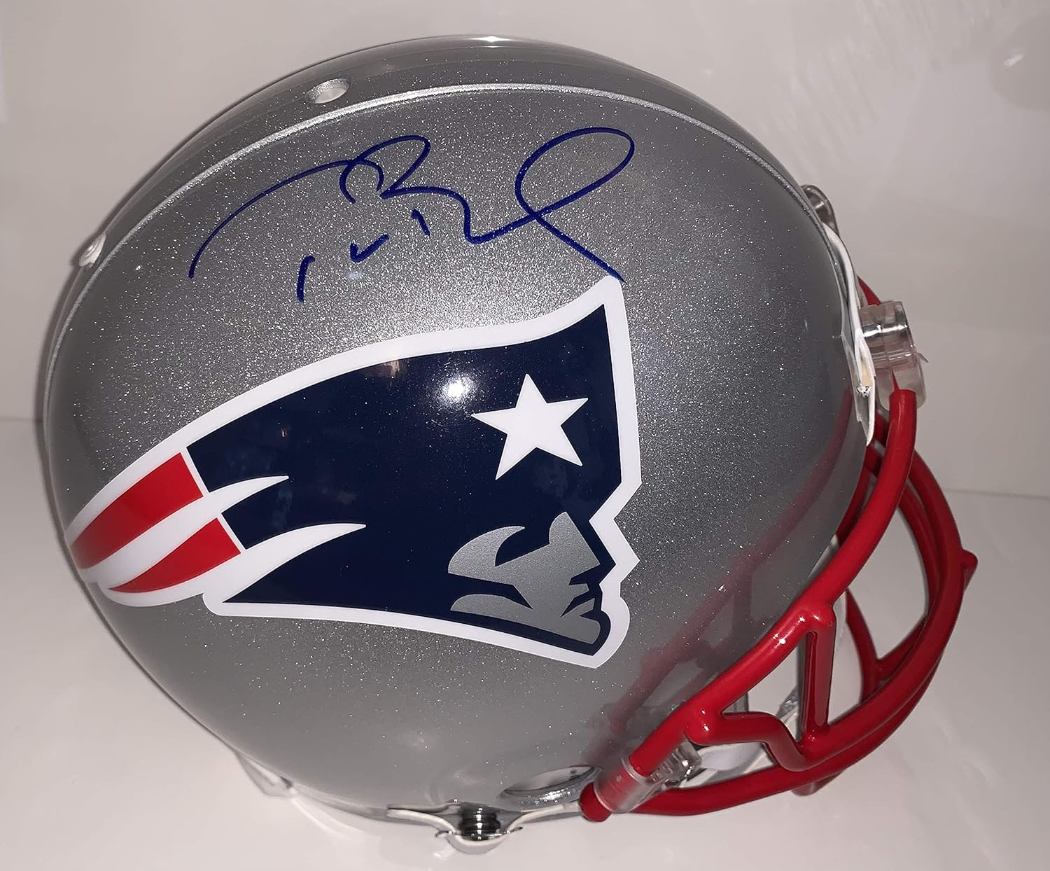 tom brady autographed helmet