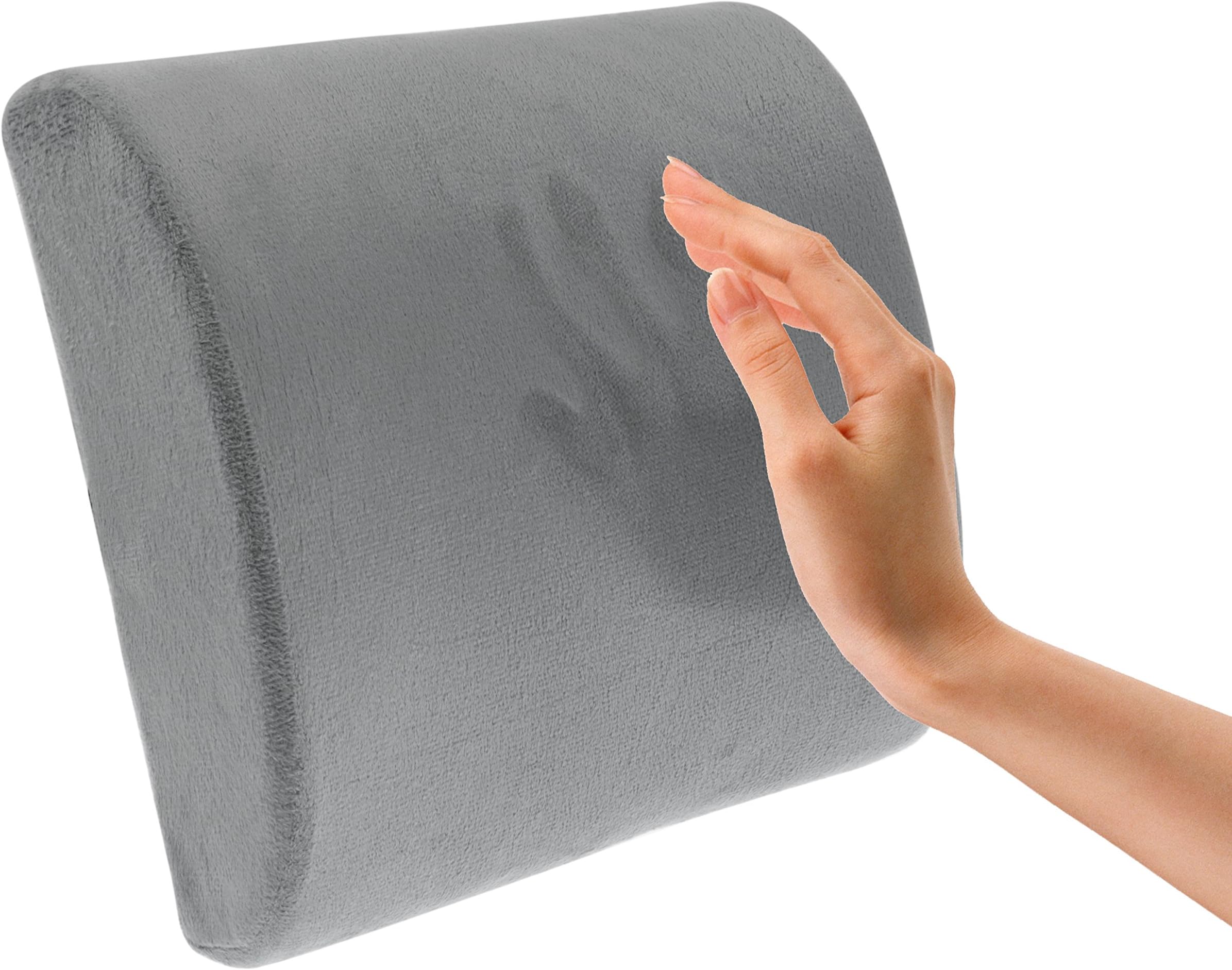 Yermo Products Memory Foam Lumbar Support Cushion - Premium Lower Back Pain Lumbar Pillow - Soft & Firm Balanced Lumbar Support Pillow