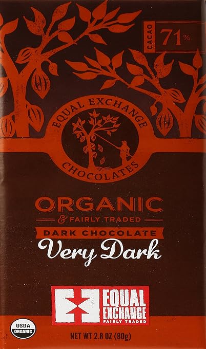 Equal exchange chocolates, Organic&fairly traded Dark chocolate, very Dark (745998990130)