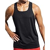 MIER Men's Sleeveless Workout Shirts Quick Dry Swim Athletic Gym Running Muscle Beach Tank Tops for Men