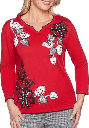 alfred dunner floral sweater