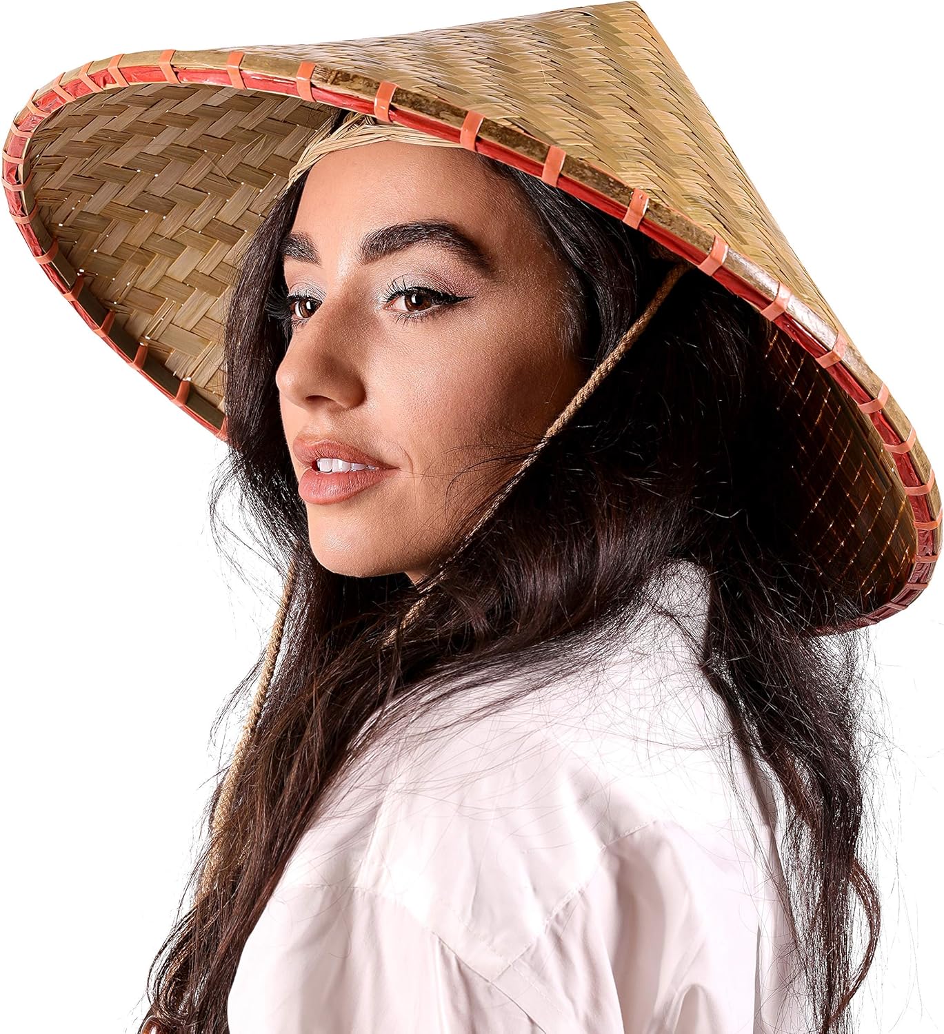 Narwhal Novelties Adult Deluxe Coolie Hat, Bamboo, Oriental Hat, Unisex: Clothing