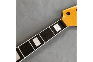 NETANCE 4 String Electric guitar bass neck 20fret 34inch Maple Rosewood Fingerboard Block inlay Yellow Gloss