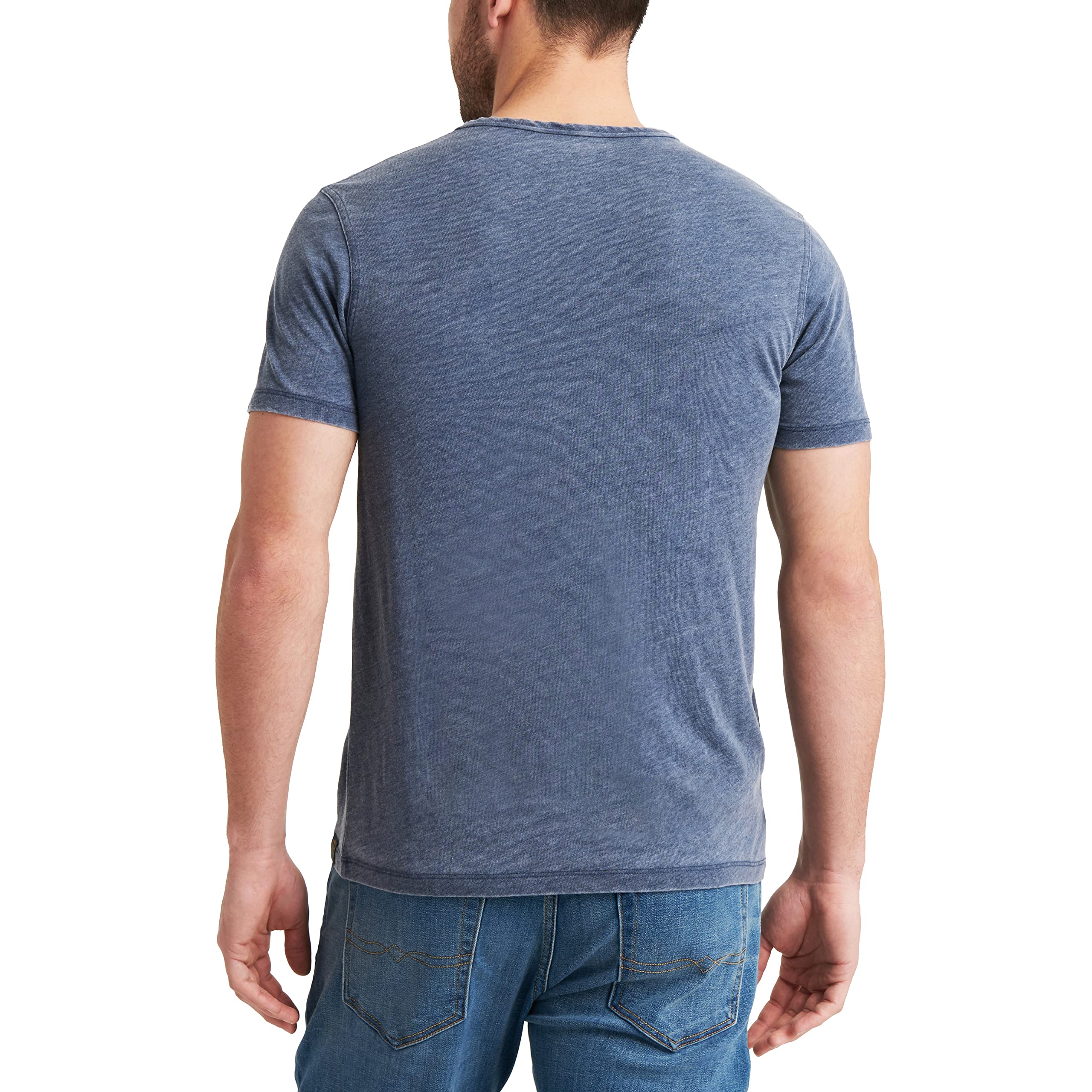 Lucky Brand Mens Venice Burnout Notch Neck Tee Shirt