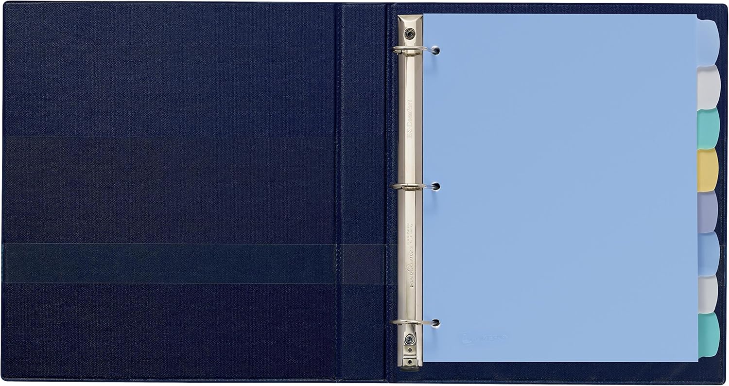 Avery 8-Tab Plastic Binder Dividers, Write & Erase Multicolor Big Tabs, 1 Set (16171), Translucent Multicolor : Binder Index Dividers : Office Products