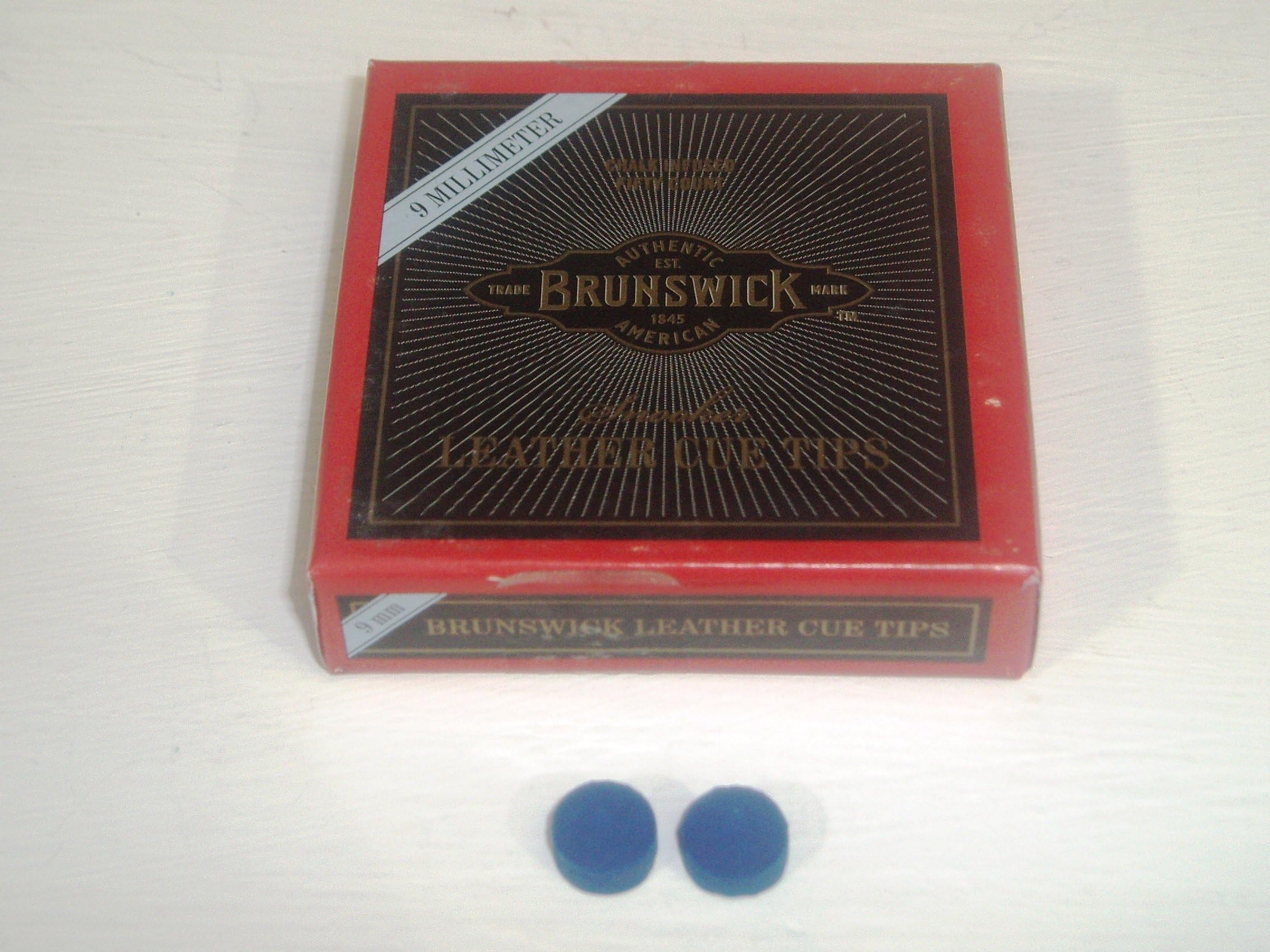 BLUE DIAMOND FROM BRUNSWICK CUE TIPS AVAILABLE IN VARIOUS SIZES AND QUANTITIES (2 x, 9mm)
