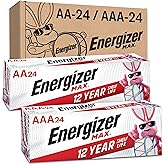 Energizer AA and AAA Batteries, 48 Count, Combo Pack Contains 24 Max Double A and 24 Max Triple A Batteries