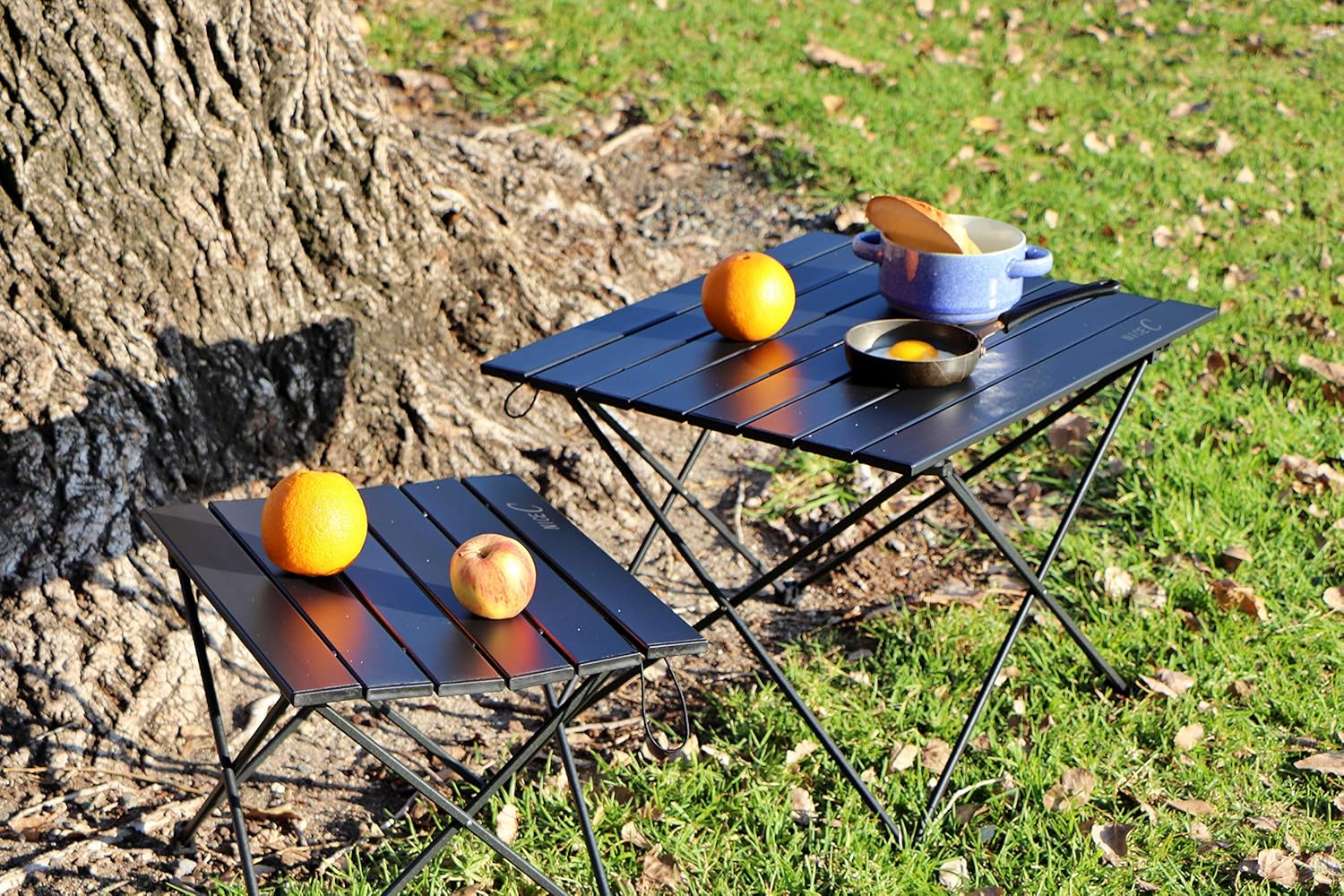 NiceC Folding Table, Portable Camping Table, Aluminum Collapsible Table top, Ultralight Compact with Carry Bag for Outdoor, Beach, BBQ, Picnic, Cooking, Festival, Indoor, Office (Small): Kitchen & Dining