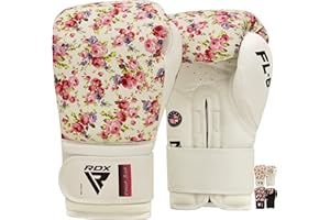 RDX Women Boxing Gloves for Training Muay Thai Maya Hide Leather Ladies Mitts, Kickboxing, Sparring Glove for Punch Bag, Focu