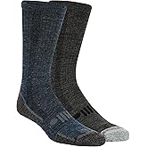 Jeep mens Wool Blend Trail Crew Socks - 2 Pair Pack - Breathable, Cushioned Comfort