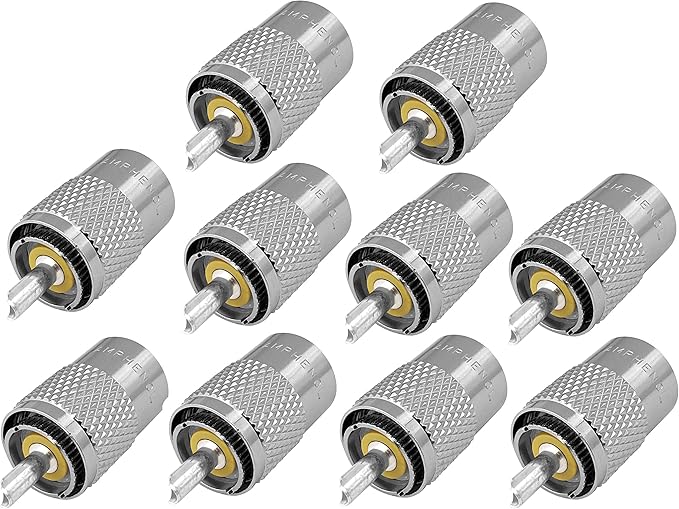 Amphenol PL259 Coax Connectors Male UHF Solder Plug 831SP