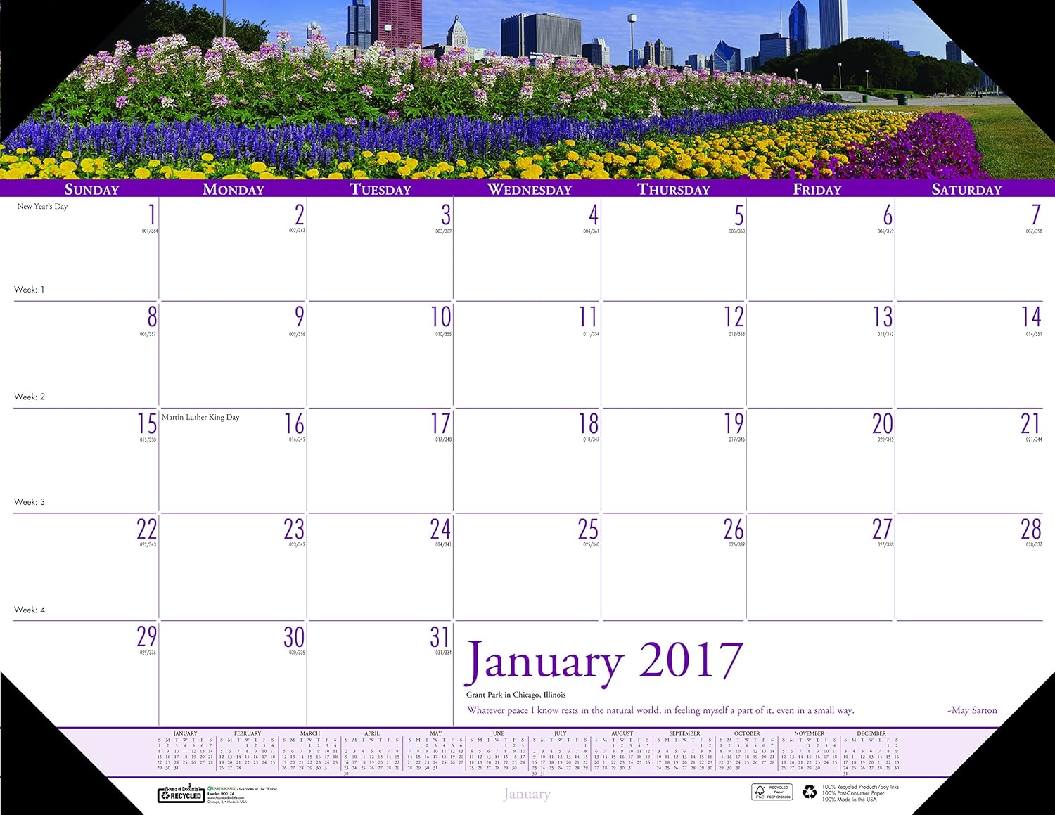 Best Desk Calendar Page A Day 2017 Quotes