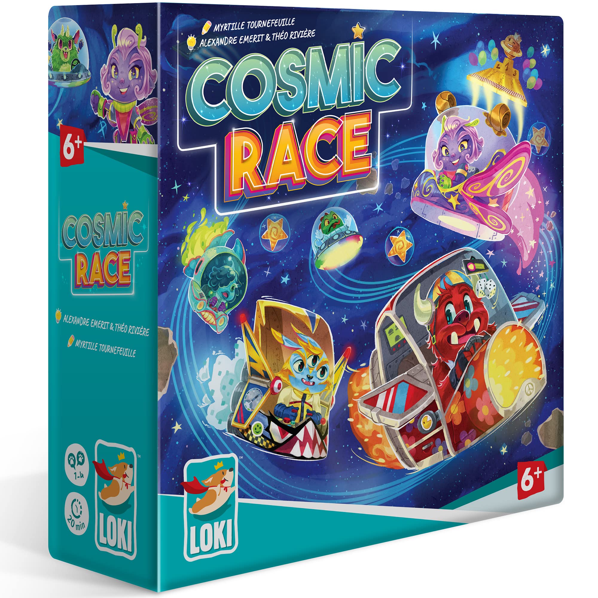 Iello Loki | Cosmic Race | Family Board Game | Ages 6+ | 1-4 Players | 20 Minutes Playing Time