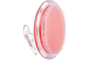 Dylonic Exfoliating Brush for Ingrown Hair and Razor Bump Prevention - Gentle Pre-Shave Exfoliator for Silky Smooth Skin on Face, Legs, Bikini Line - Orange, 4x3-Inch